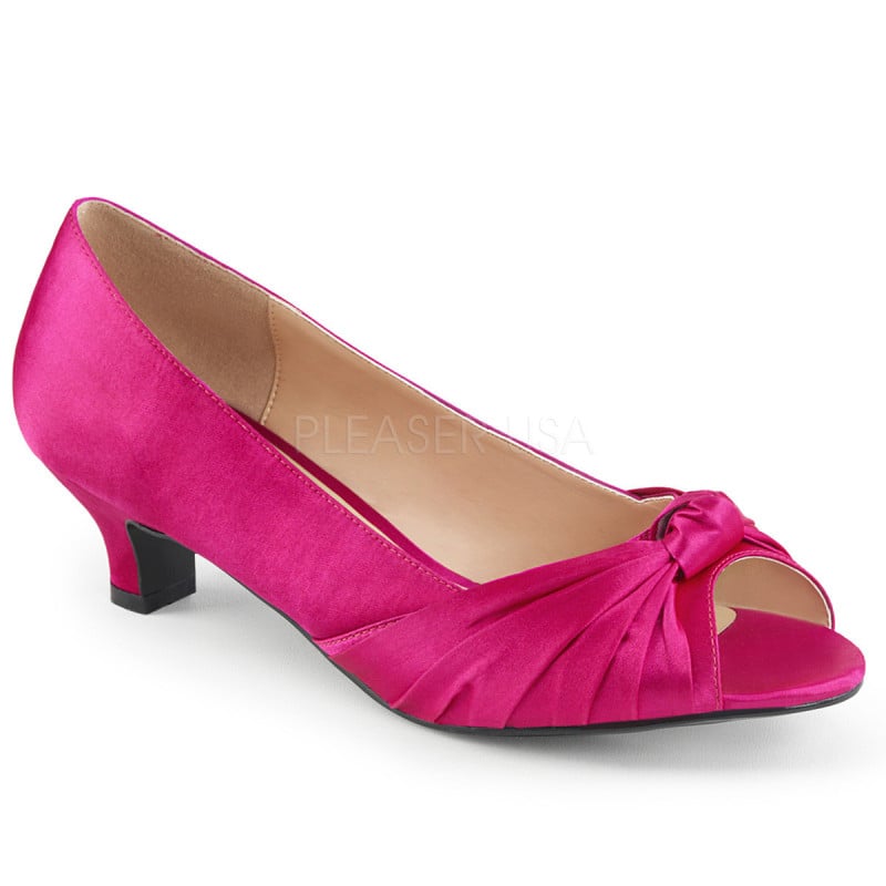 ASOS DESIGN Priority platform high heeled shoes in pink jaquard | ASOS