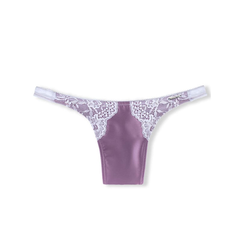 Devotion Satin Thong Soft Lavender - Tucking