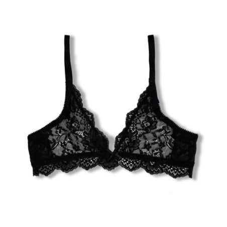 Brassière Girl's First Lace Noire - Soutiens-gorge sexy pour travestis