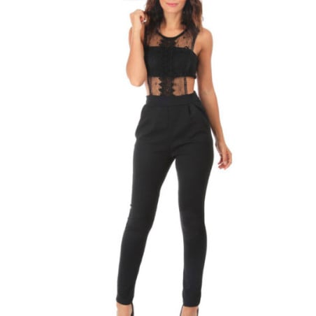 Combinaison noire effet bandeau - Robes pour travestis Combinaison noire effet bandeau - Robes pour travestis