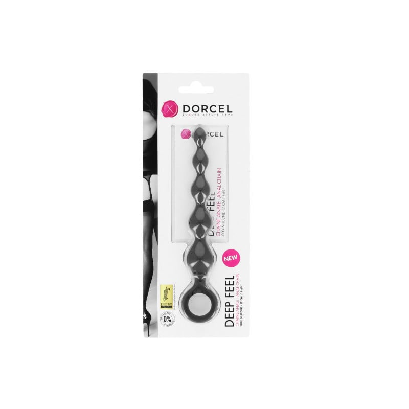 Plug Chaîne anale noire Deep Feel - Plugs anals pour travestis