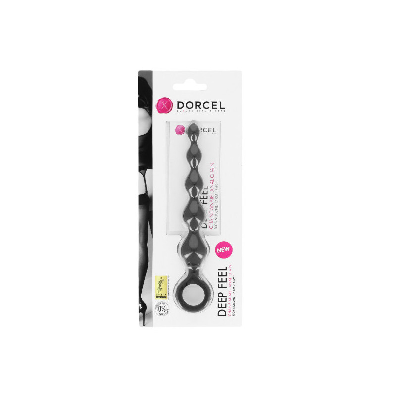 Plug Chaîne anale noire Deep Feel - Plugs anals pour travestis
