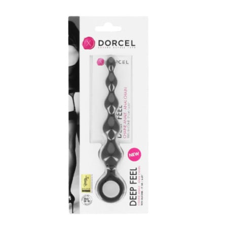 Plug Chaîne anale noire Deep Feel - Plugs anals pour travestis Plug Chaîne anale noire Deep Feel - Plugs anals pour travestis