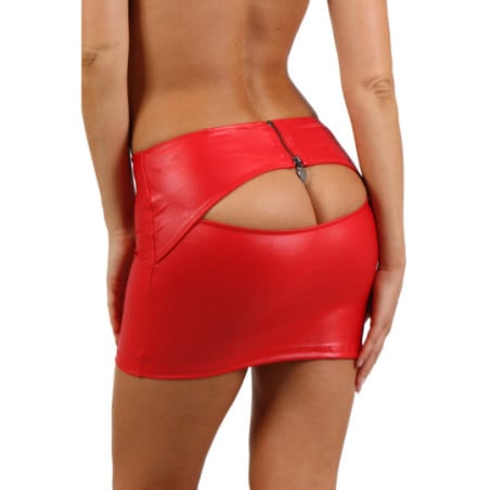 Semi-open red skirt - Skirts & Shorts