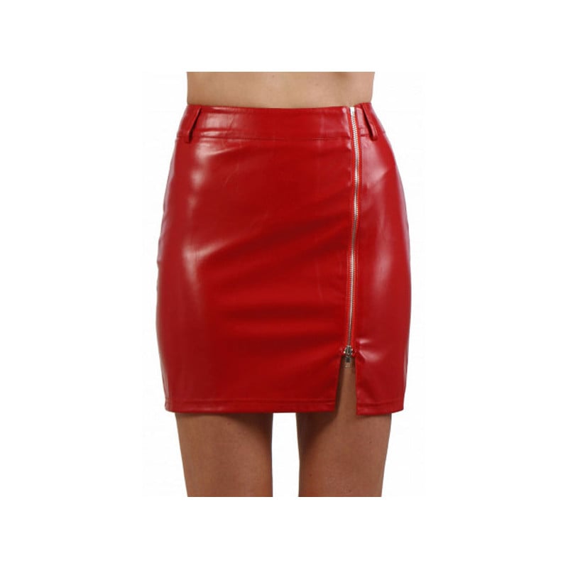 Jupe rouge avec passants - Jupes pour travestis