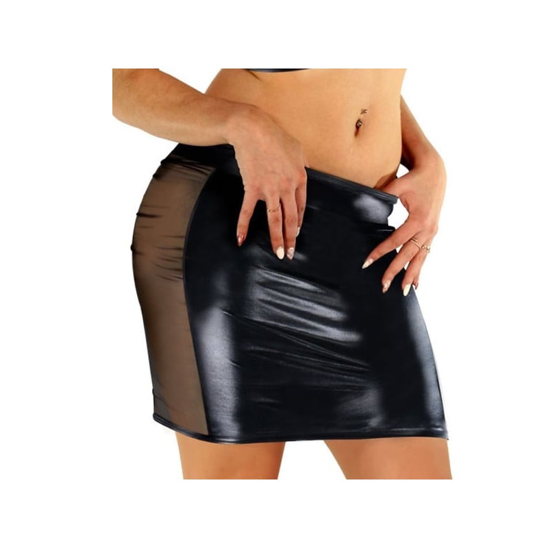 Wetlook and Emma Fishnet Skirt - Skirts & Shorts