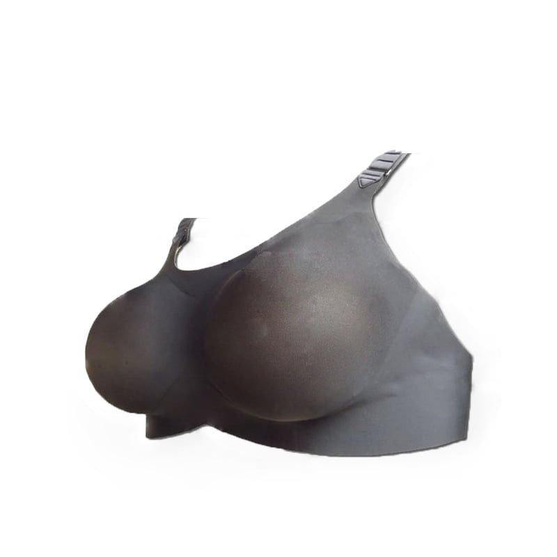 Black silicone breast bra D - Realistics breast forms for cross-dressers
