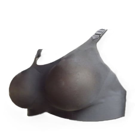 Black silicone breast bra D - Realistics breast forms for cross-dressers