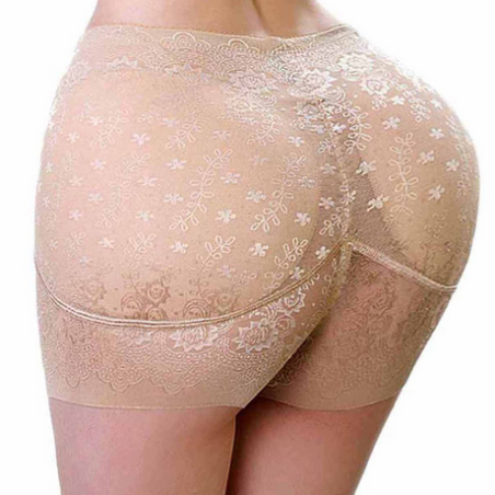 Culotte push-up fausse fesse avec hanche Beige - Silhouette travesti