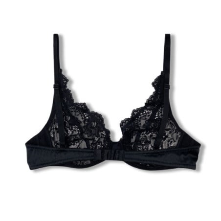 Soutien-gorge Satin and Lace Gloss Boldly Black - Soutiens-gorge sexy pour travestis Soutien-gorge Satin and Lace Gloss Boldly Black - Soutiens-gorge sexy pour travestis