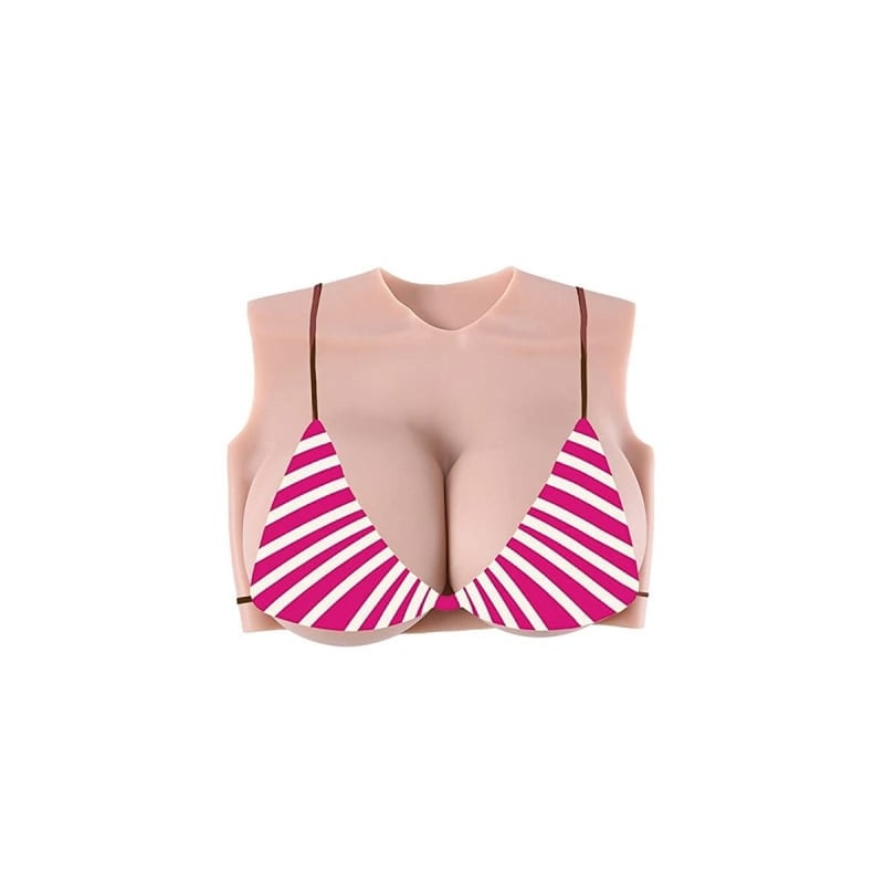 Jumpsuit D-Cup Bra - Silicone breast combinations for cross-dressers