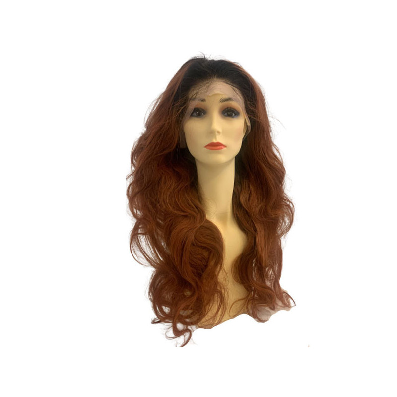 Perruque naturelle Aphrodite rousse - Perruques cheveux naturels