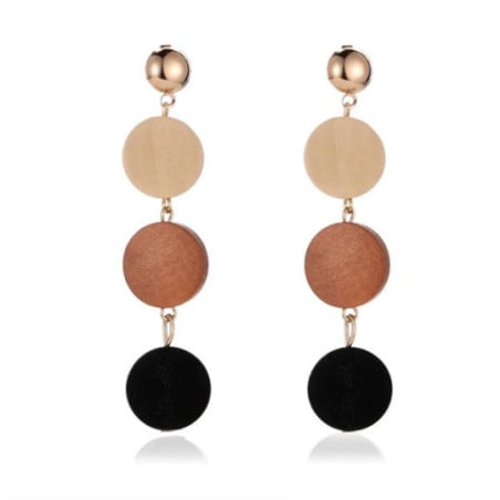 Wooden clip earring - Clip earrings Wooden clip earring - Clip earrings