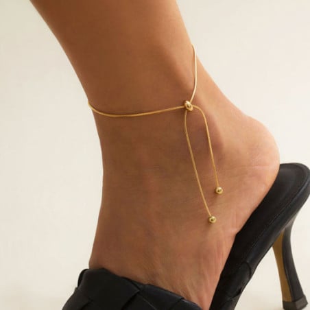 Gold pendant ankle jewellery - Bijoux de chevilles pour travestis