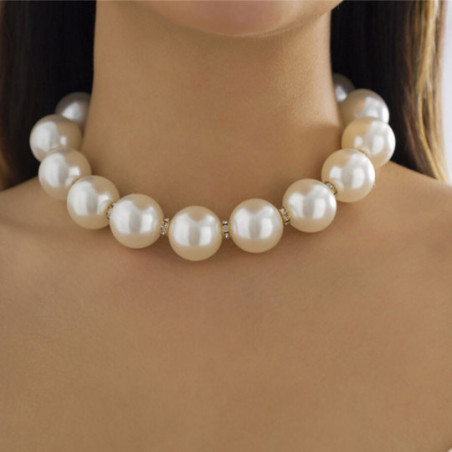 Ras cou en grosses perles - Colliers pour travestis Ras cou en grosses perles - Colliers pour travestis