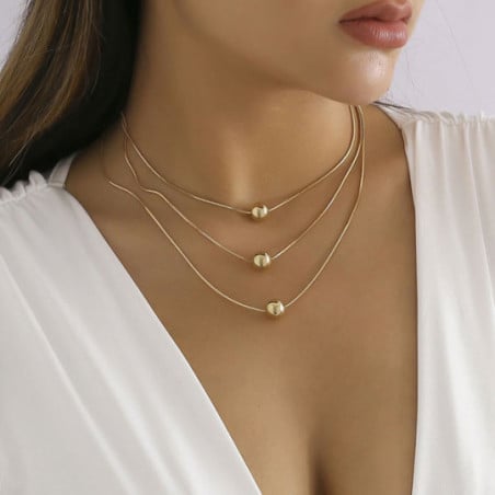 3-ball gold necklace - Necklaces