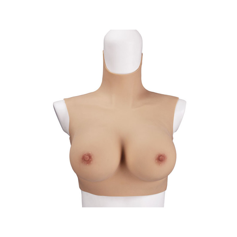 D Cup Jumpsuit - Silicone breast combinations for cross-dressers