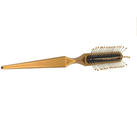 Golden bristled brush for wig - Care and accessories