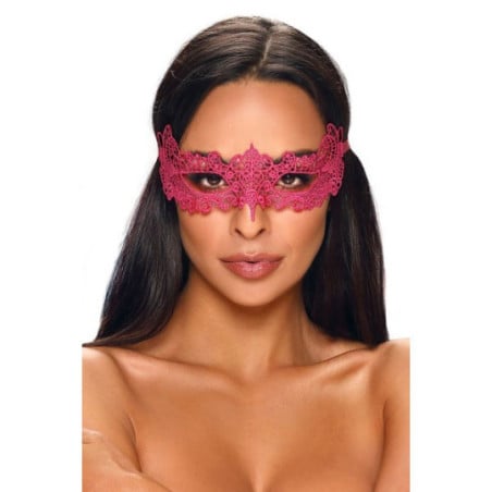 Masque rose en dentelles - Masques pour travestis