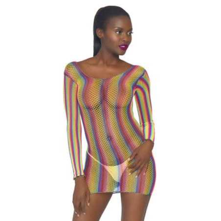 Rainbow mesh mini dress - Dresses