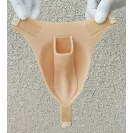 String gaff pubis féminin poilu avec tube - Faux vagins transgenres et transexuels